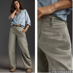 Anthropologie Wide Leg Pants in Light Gray